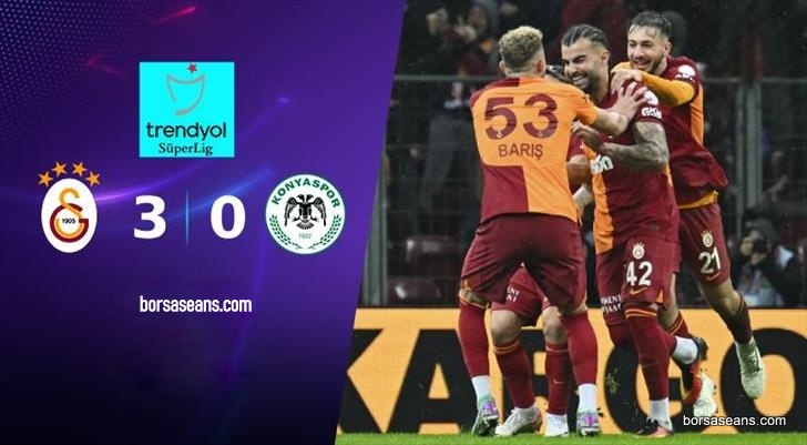 Galatasaray Konyaspor'u 3 golle evine yolladı