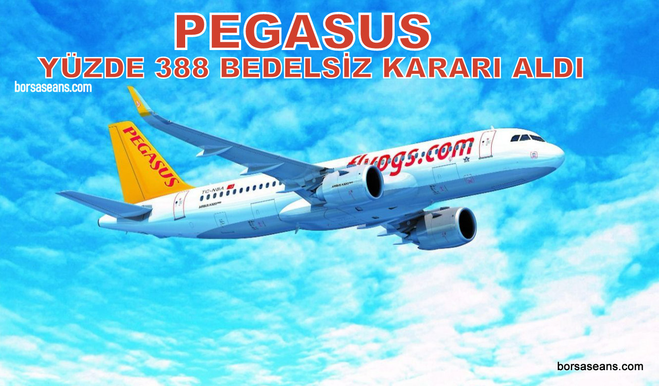 Pegasus yüzde 388 bedelsiz bölünme için SPK'ya başvuracak